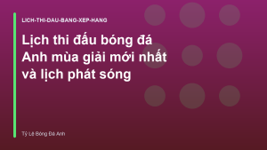 Read more about the article Lịch thi đấu bóng đá Anh mùa giải mới nhất và lịch phát sóng